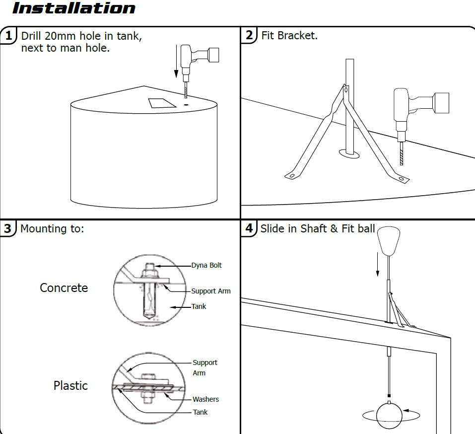 Jobe Valves Water Level Indicator Installation. MPN J-LIVS3.