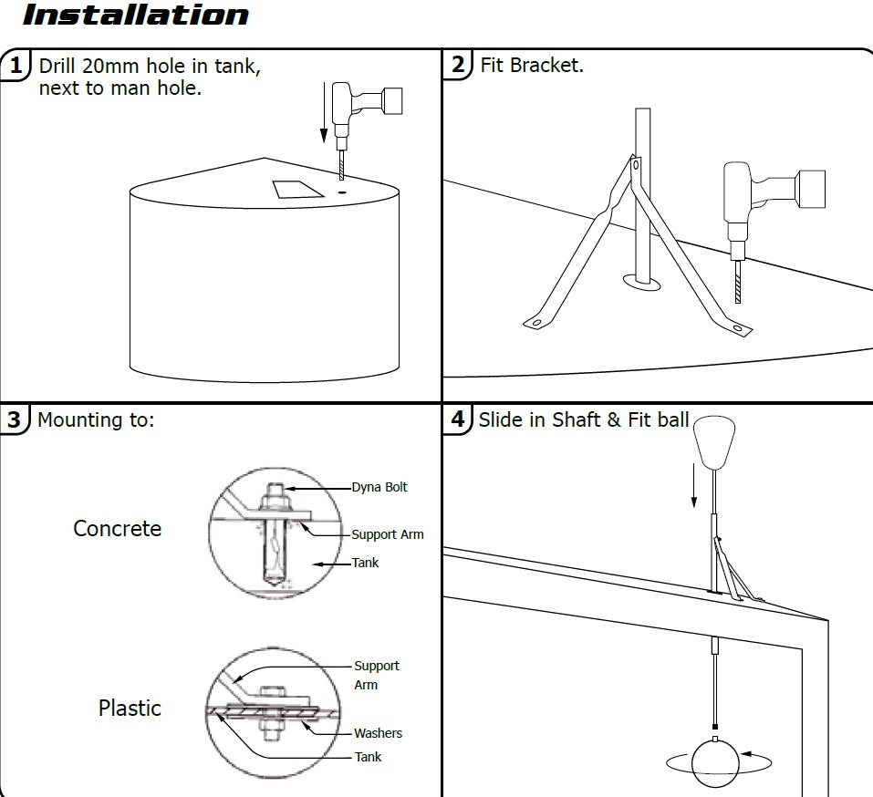 Jobe Valves Water Level Indicator Installation. MPN J-LIVS3. 