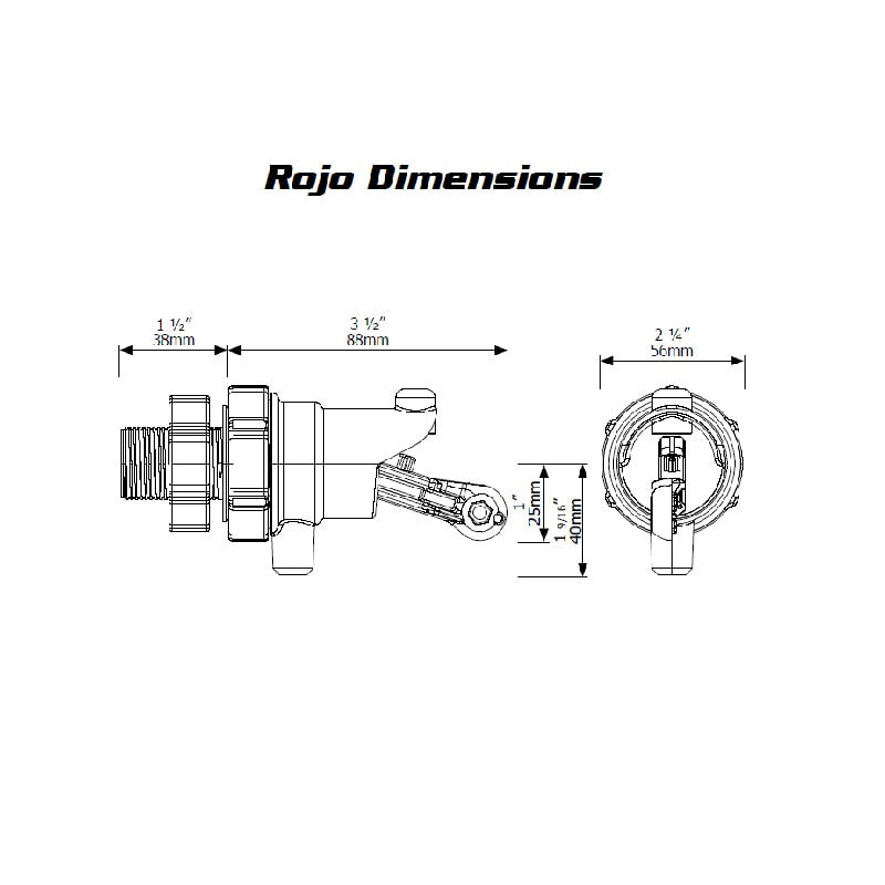 Jobe Rojo dimensions J-RJVC0050. 