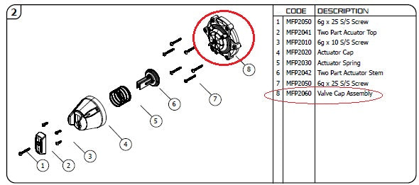 Megaflow cap assembly J-MFP2060