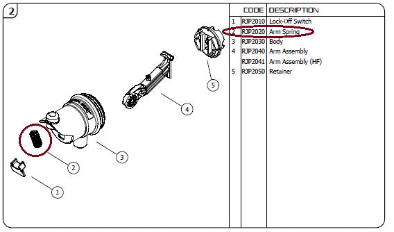 Rojo Valve Arm Spring J-RJP2020