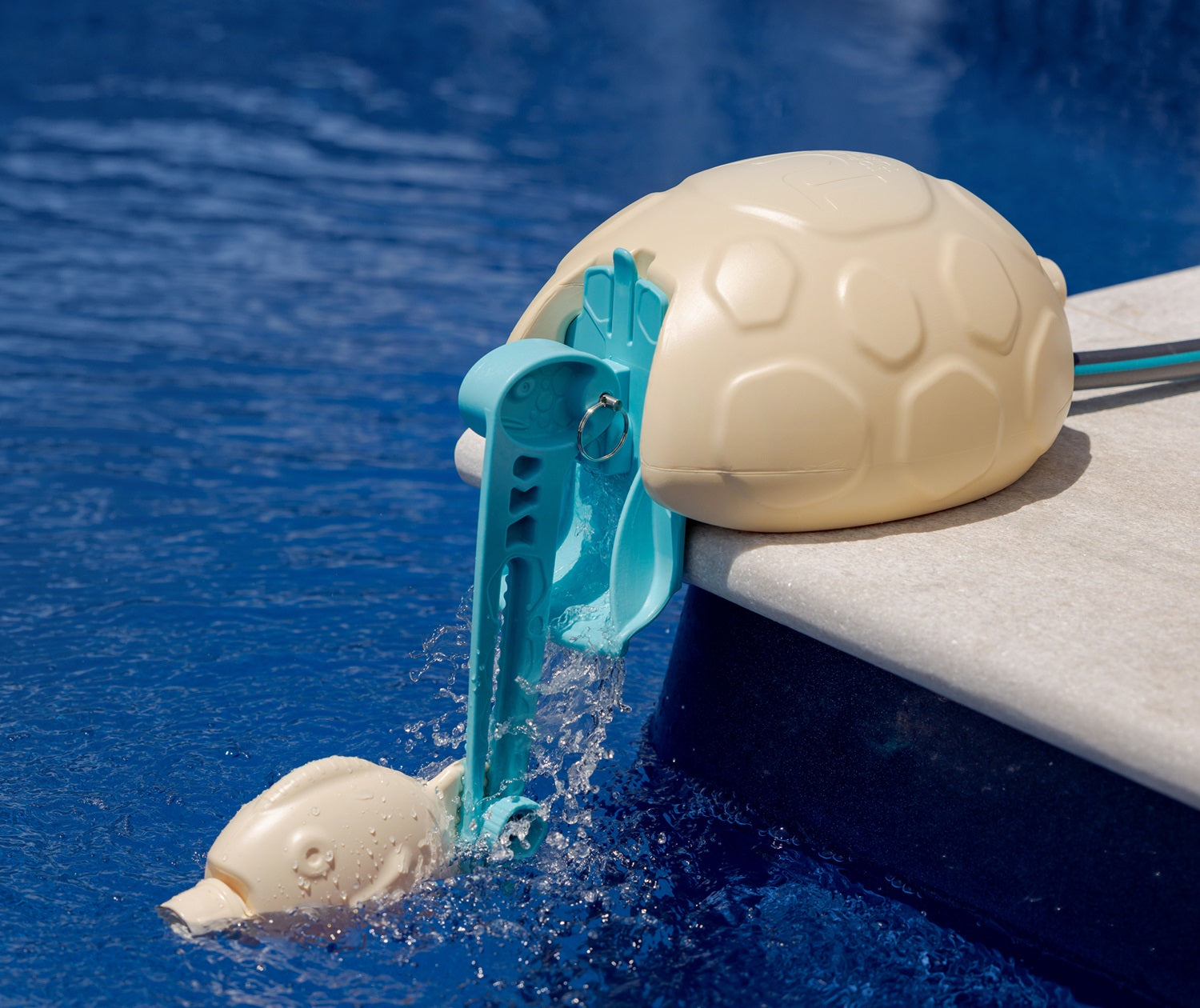 TOP-UP TURTLE Automatic pool top-up valve. Pictured in Use at pool. MPN TUT.