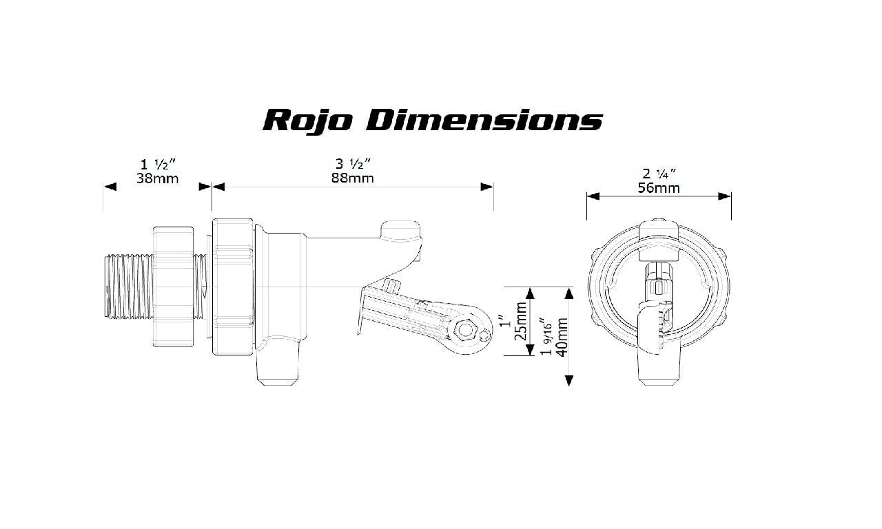 ROJO Float Valve Dimensions