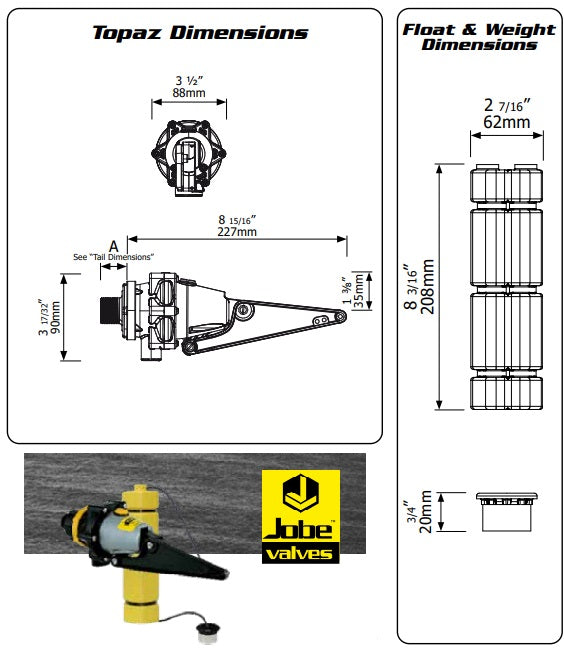 Jobe Valves Topaz PartFill Float Valve