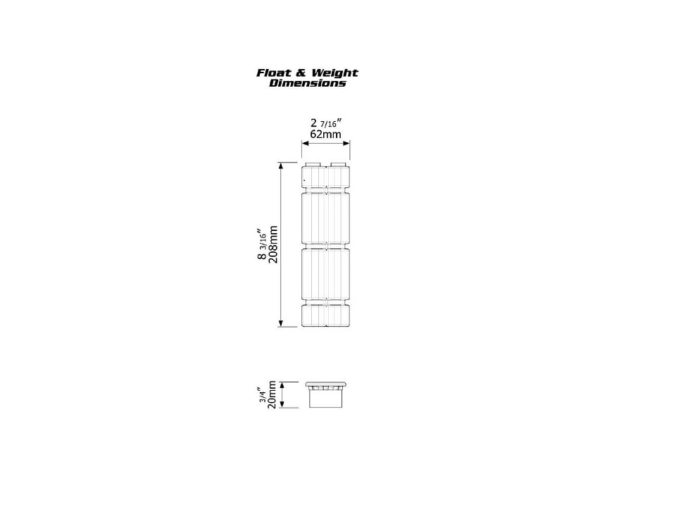 Topaz Partfill Valve Float Dimensions J-TPVP0125DLT