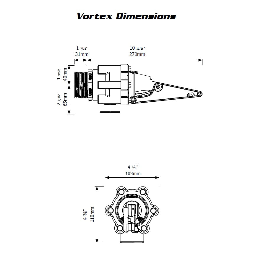 Vortex Partfill Valve Dimensions J-VXVP0125