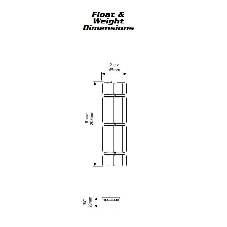 Vortex Partfill Valve Float Dimensions J-VXVP0125